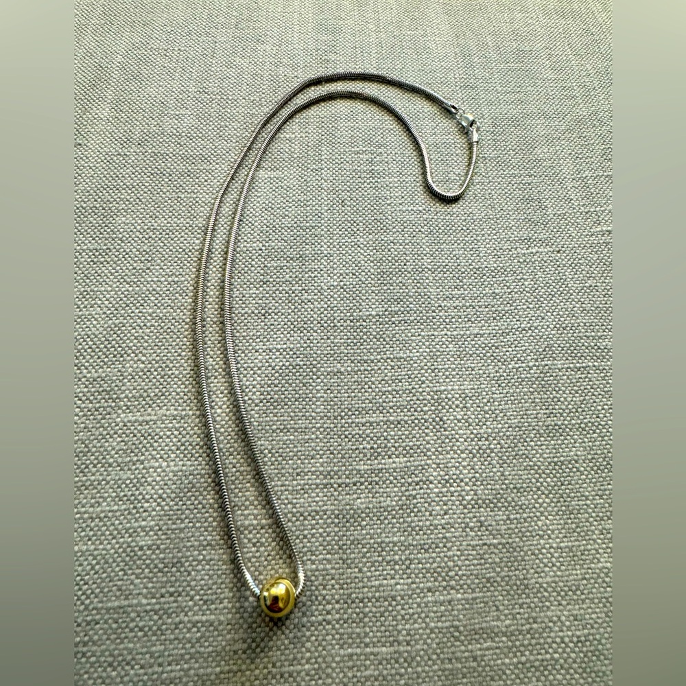 Sterling .925 Cape Cod necklace with gold ball